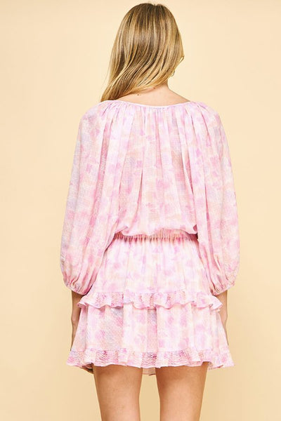 3/4 Sleeve Mini Dress