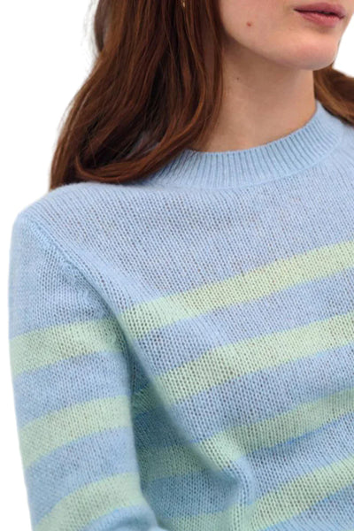 Featherweight Cashmere Striped Crewneck Sweater