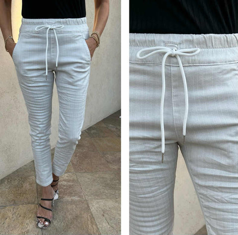 Shely Platinum Herringbone Pant