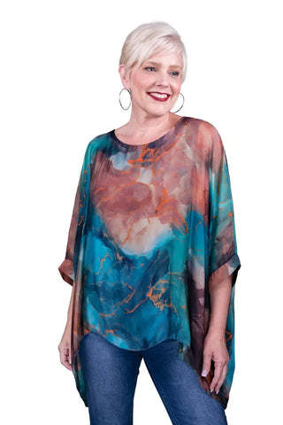 Sofia Geode Silk Kaftan