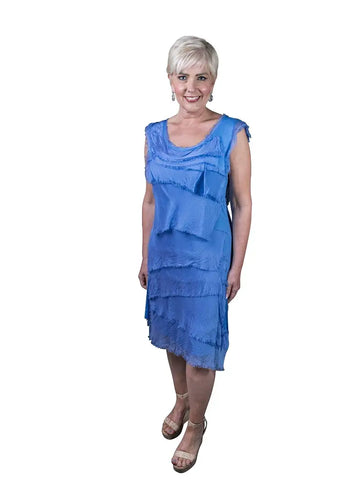 Mariana Silk Ruffle Dress