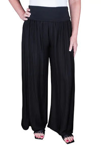 Mercedes Fold Over Waist Silk Pant