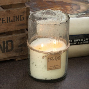 Clear Hurricane Candle - Grapefruit Pine