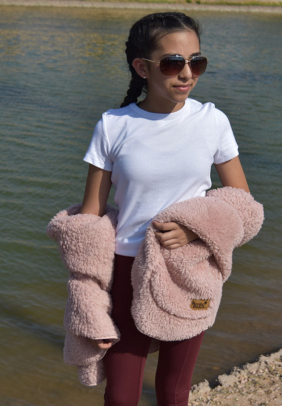 Hooded Plush Wrap PETITE