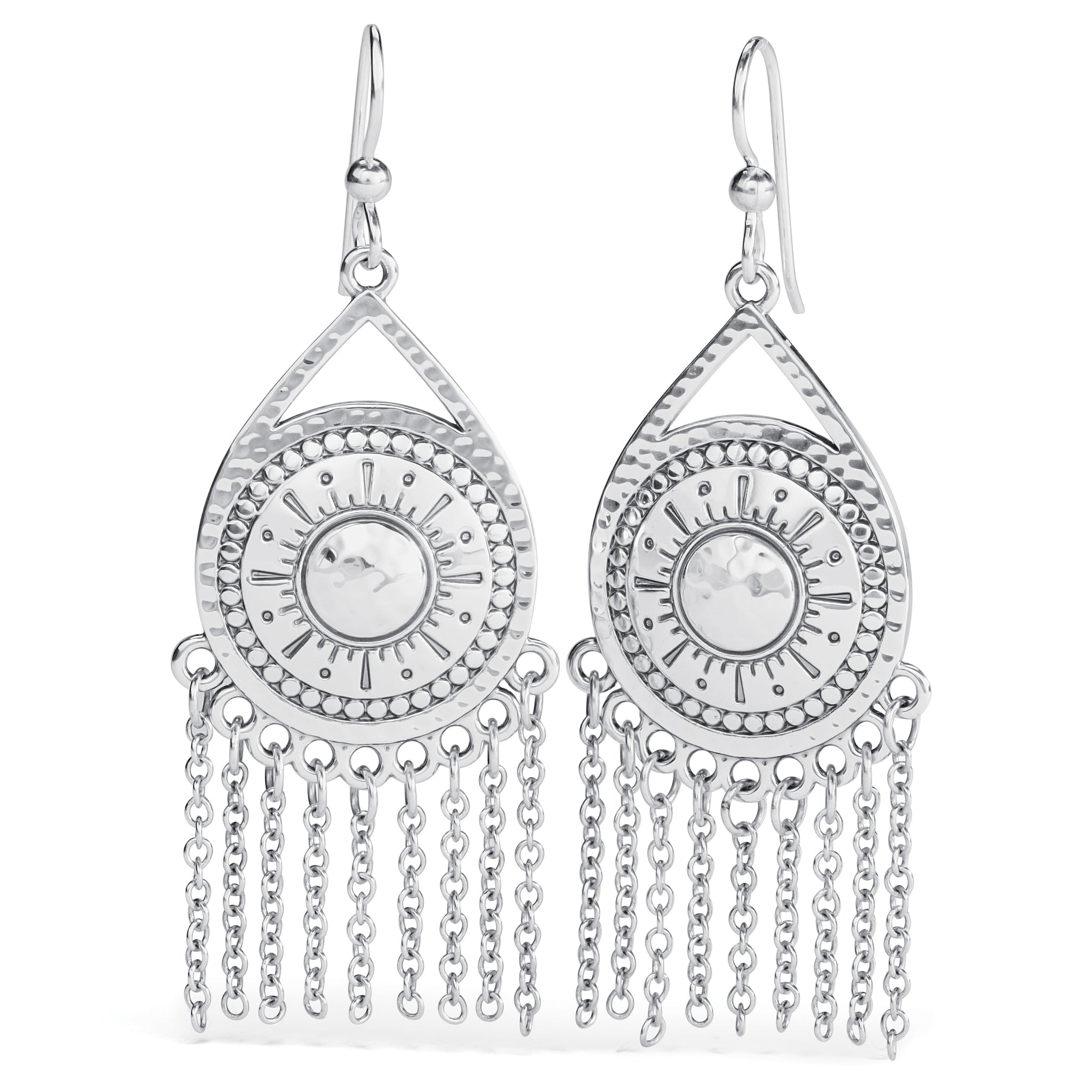 Marrakesh Neutral Fringe French Wire Earrings