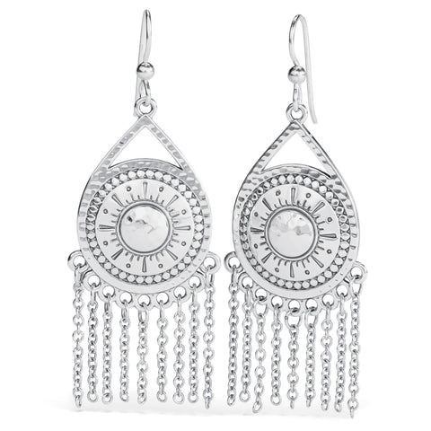 Marrakesh Neutral Fringe French Wire Earrings